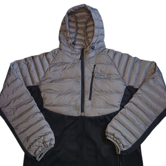Magellan Outdoors Pro Mens Fishing Coat Size L Gray and Black Hooded Jacket NEW - Picture 1 of 9
